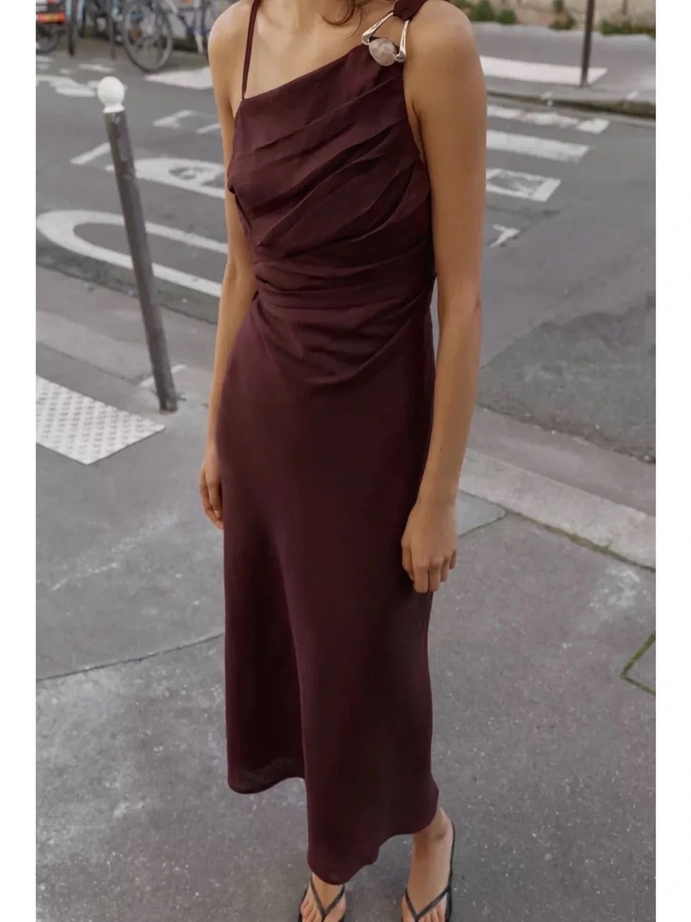 Zara ASYMMETRIC 100% LINEN MIDI
DRESS